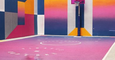 photo of multi colored basketball court