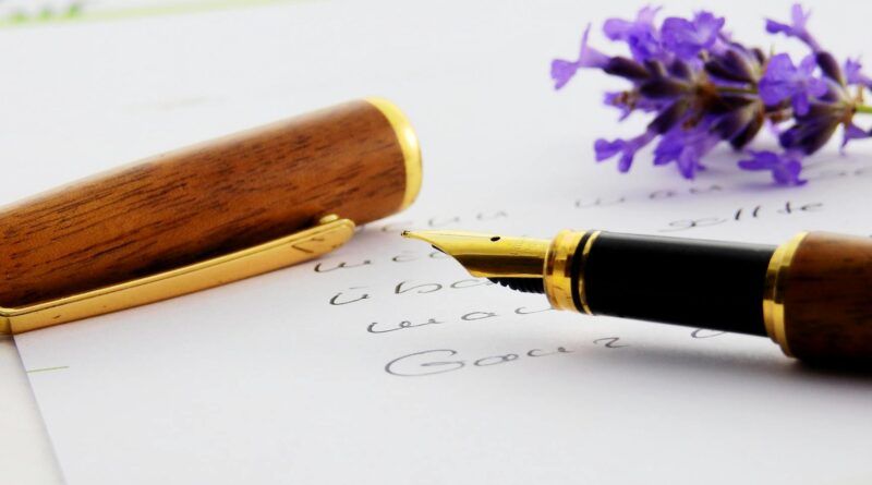 brass black brown fountain pen