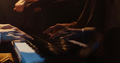 a person playing piano