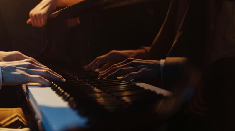 a person playing piano