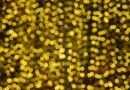 warm golden bokeh light abstract background