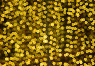 warm golden bokeh light abstract background