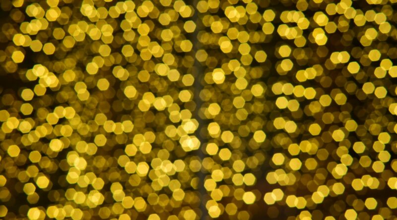warm golden bokeh light abstract background