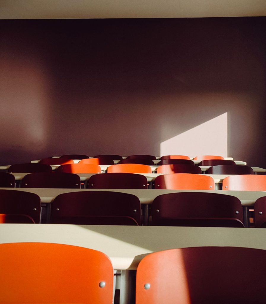 empty seats in classroom
